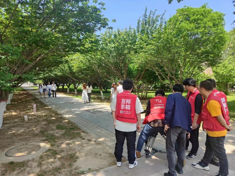 西安工程大學宣傳片拍攝中